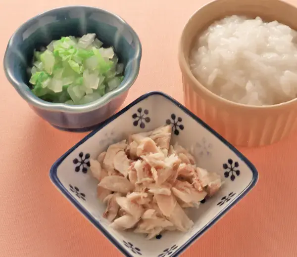 さばのやわらか煮 白菜と玉葱のやわらかあえ
