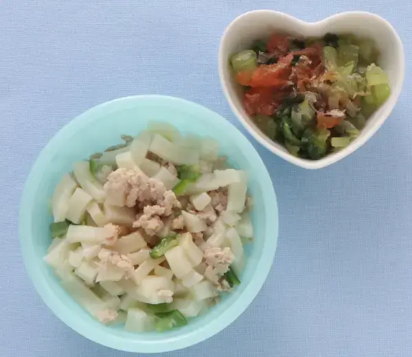 肉うどん 野菜のおかかあえ
