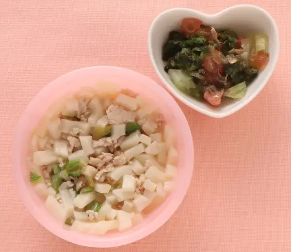 肉うどん 野菜のおかかあえ