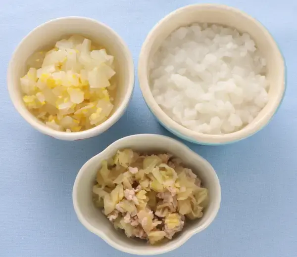 豚肉とキャベツの煮もの 玉葱とコーンのあえもの