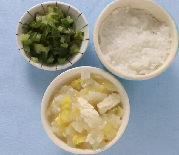 豆腐と白菜のとろみ煮 胡瓜のおかかあえ
