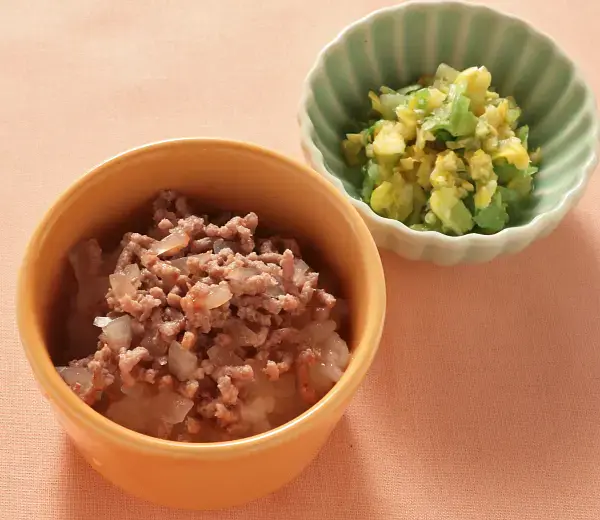 ミートライス レタスのコーン煮