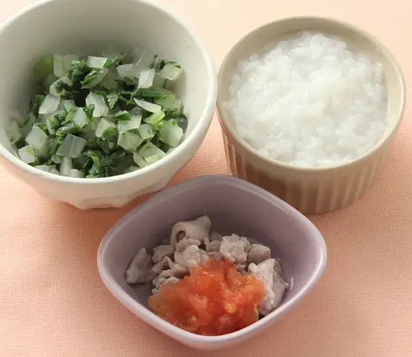 豚しゃぶのトマトソースがけ レタスと玉葱のお浸し