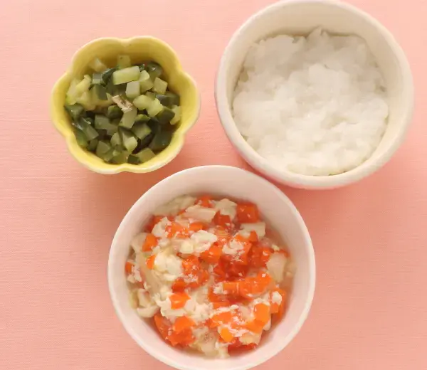 豆腐と白菜のとろみ煮 胡瓜のおかかあえ
