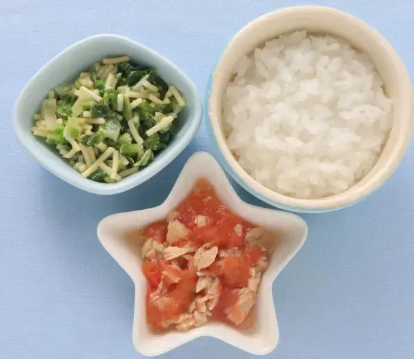 ツナとトマトのレンジ蒸し スパゲティサラダ