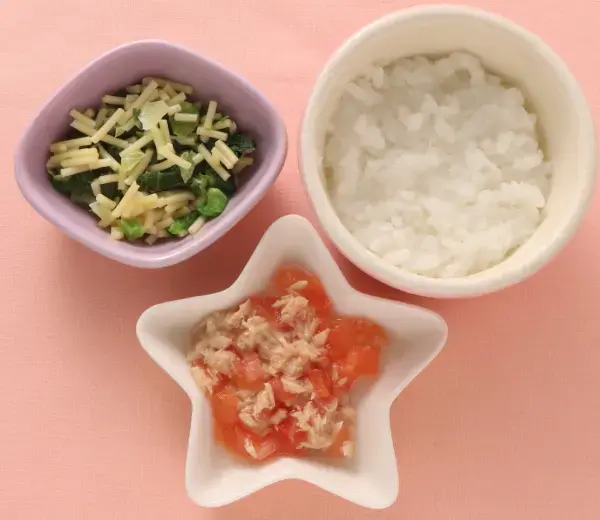 ツナとトマトのレンジ蒸し