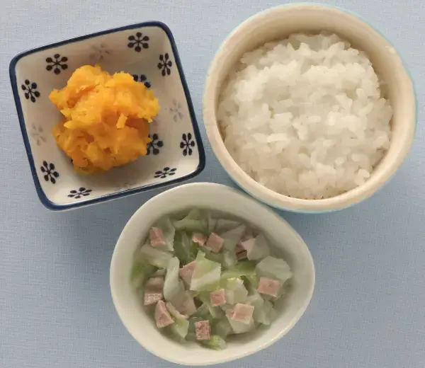 豚肉とキャベツのやわらか煮 マッシュかぼちゃ