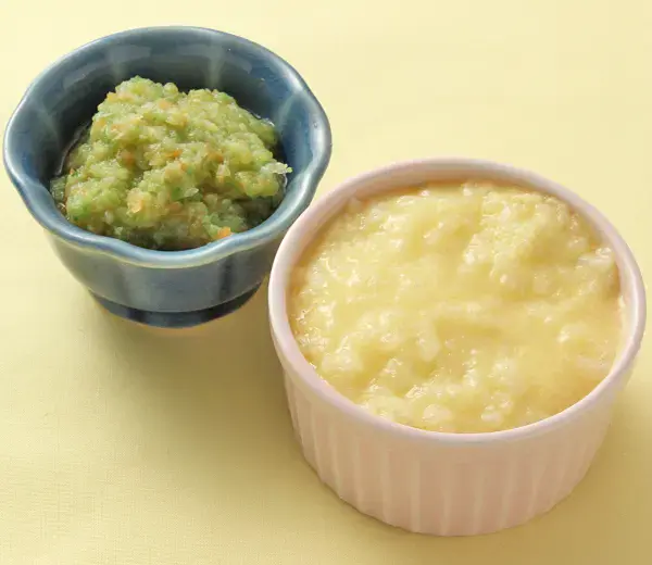 卵がゆ キャベツと人参のつぶし煮