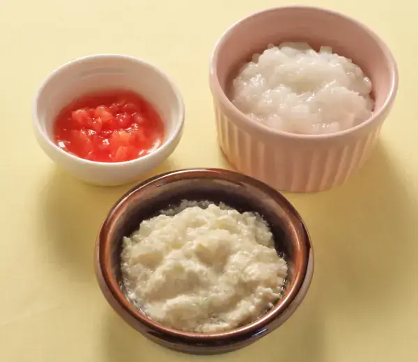 玉葱の白あえ風 やわらかトマト