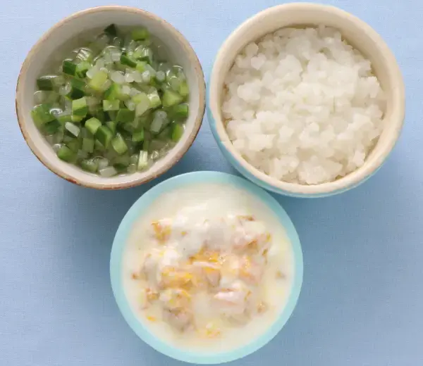 かぼちゃのヨーグルトサラダ 胡瓜ともやしのあえもの