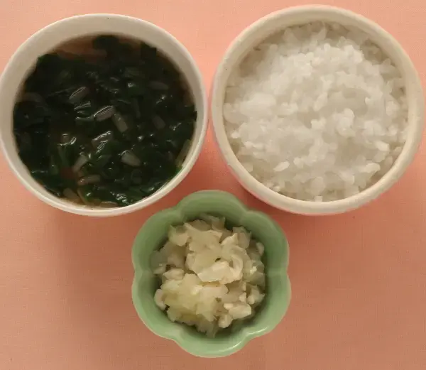 野菜の白あえ風 青菜のみそ汁