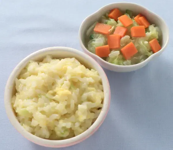 レンジでチャーハン風