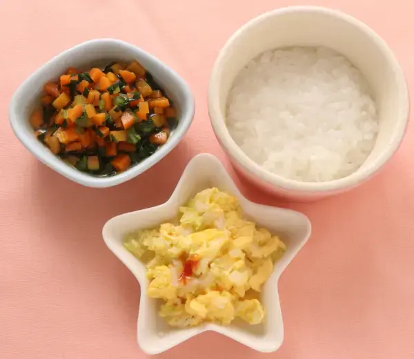 白菜のオムレツ風 二色あえ
