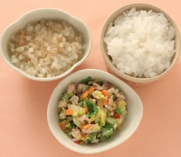 野菜のそぼろ煮 もやしのおかかあえ