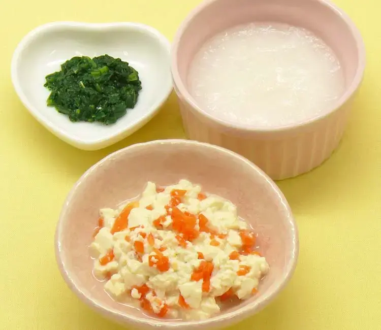 人参の白あえ風 きざみ青菜