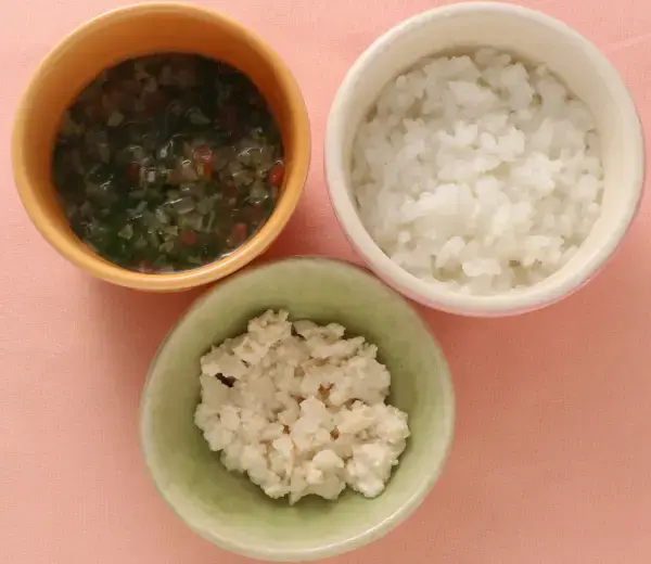 くずし豆腐 野菜スープ