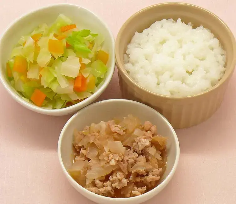 豚肉と玉葱のケチャップ煮 二色あえ