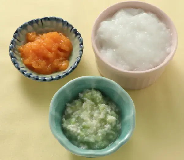 レタスの白あえ風 人参のピューレ