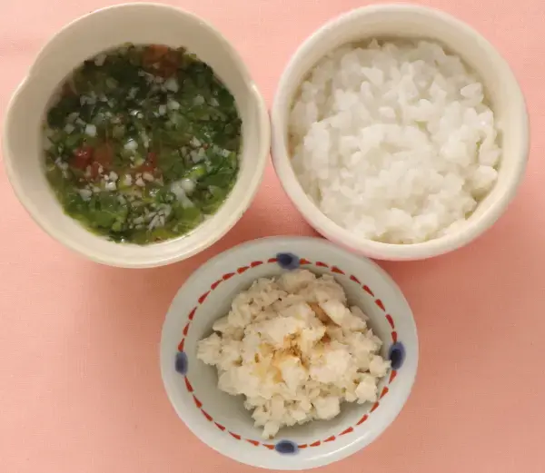 くずし豆腐 野菜スープ