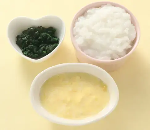 かぼちゃのペースト ヨーグルトあえ きざみほうれん草