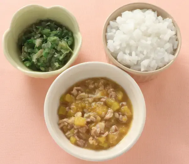 豚肉とかぼちゃのみそ煮 やわらかレタス
