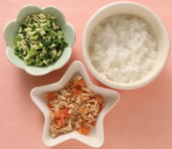 ツナとトマトのレンジ蒸し スパゲティサラダ