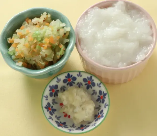 豆腐のとろとろ キャベツと人参のあえもの