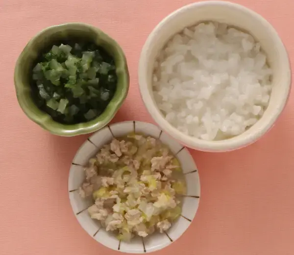 野菜のそぼろ煮 温野菜サラダ