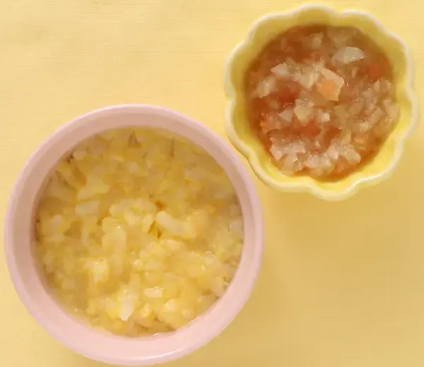 卵がゆ キャベツとトマトのやわらか煮